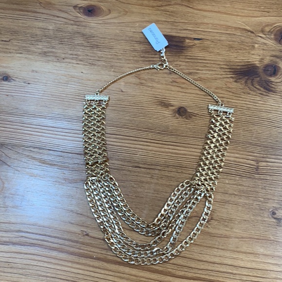 Panacea Gold Bib Necklace. NWT - Picture 4 of 10